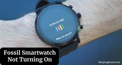 fossil smartwatch not turning on